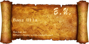 Basz Ulla névjegykártya